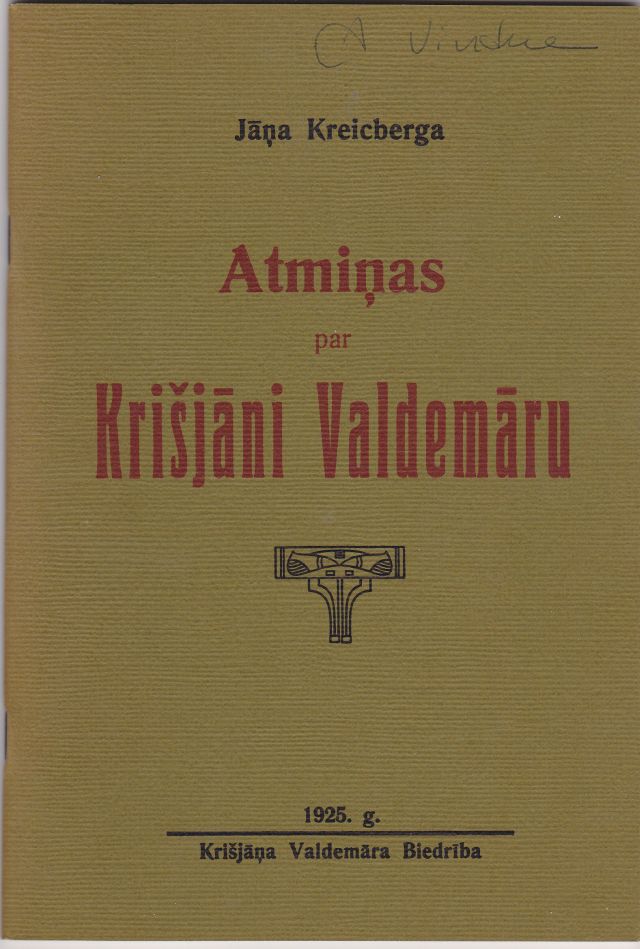 Image for Atminas Par Krisjani Valdemaru