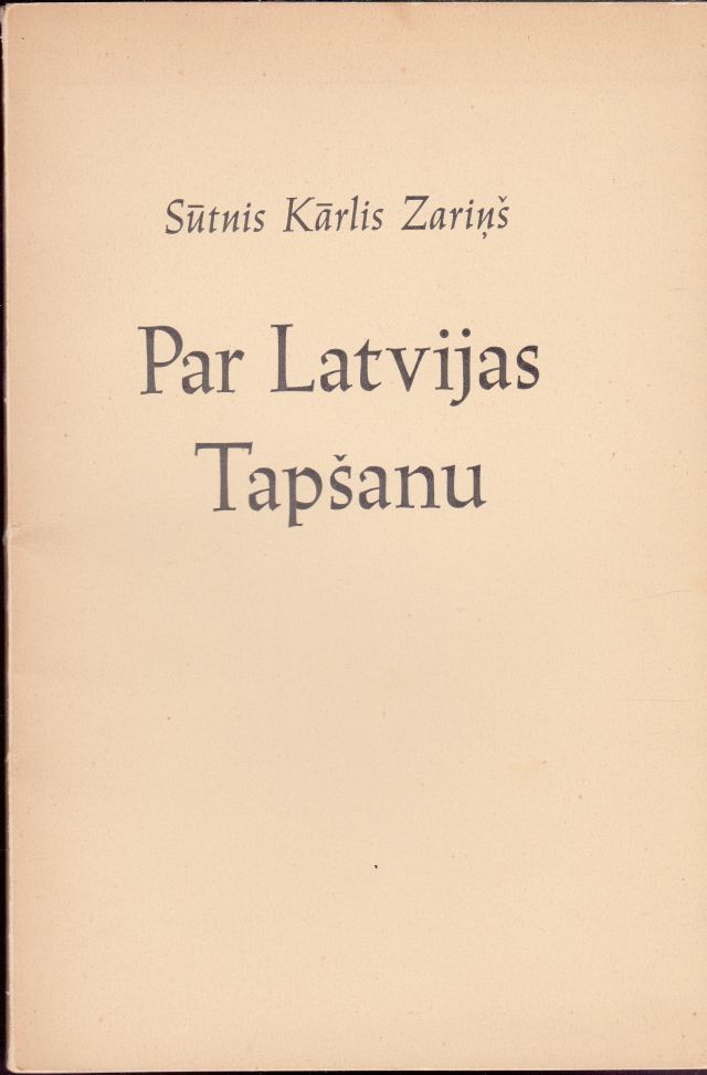 Image for Par Latvijas Tapsanu